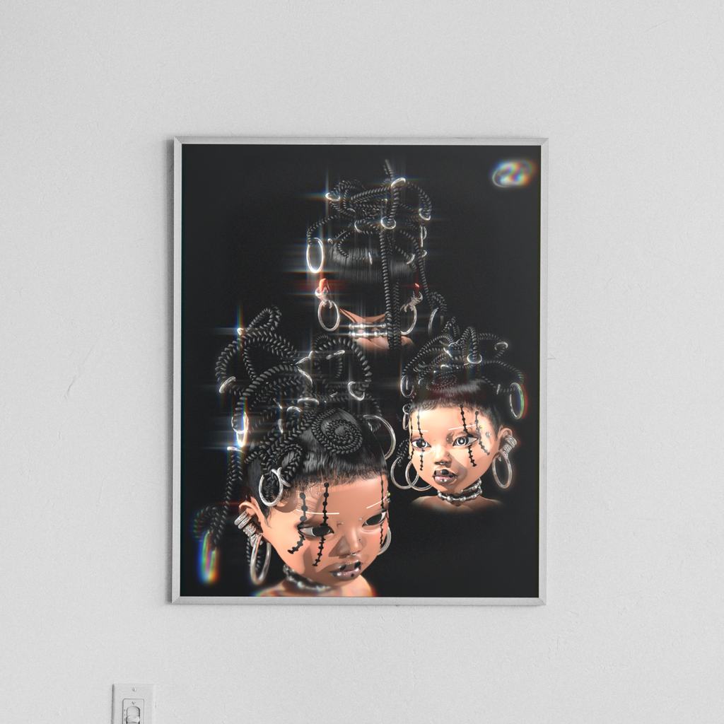 XENON BRAIDS Poster Print