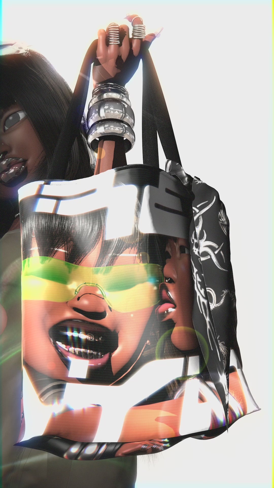 ZEWO "FREE AYITI" SUPER SIZED TOTE BAG